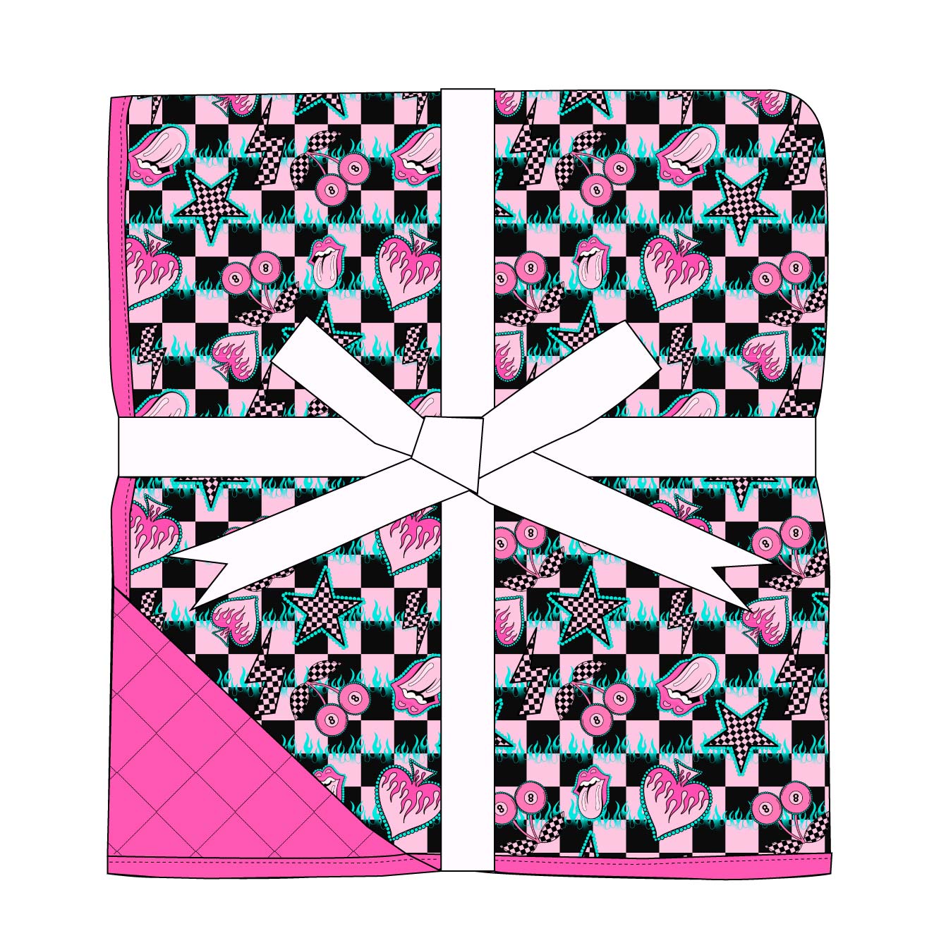 Cherry Bomb 65x85 Quilted Blanket