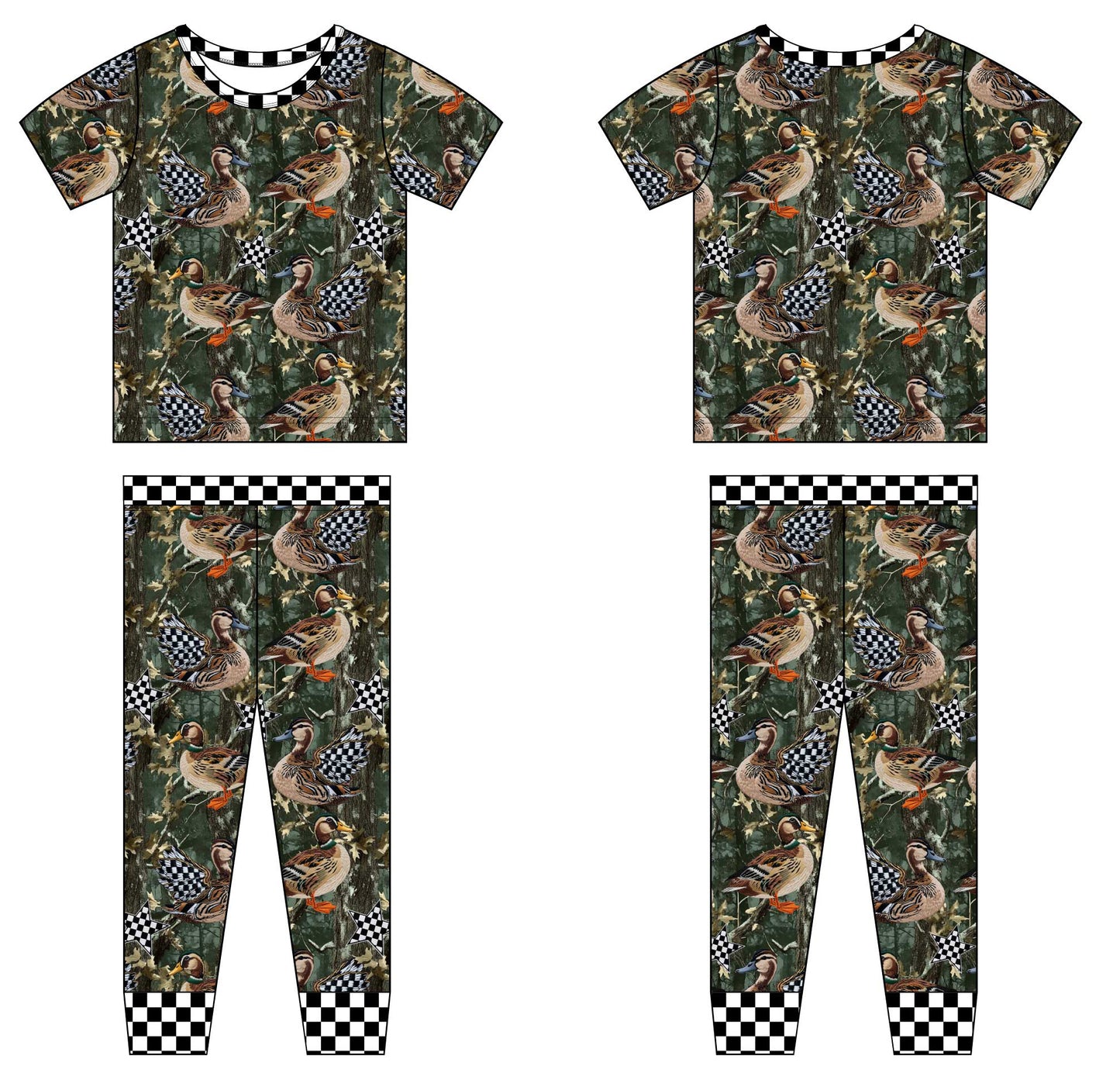 Checkin for Ducks Two Piece PJs