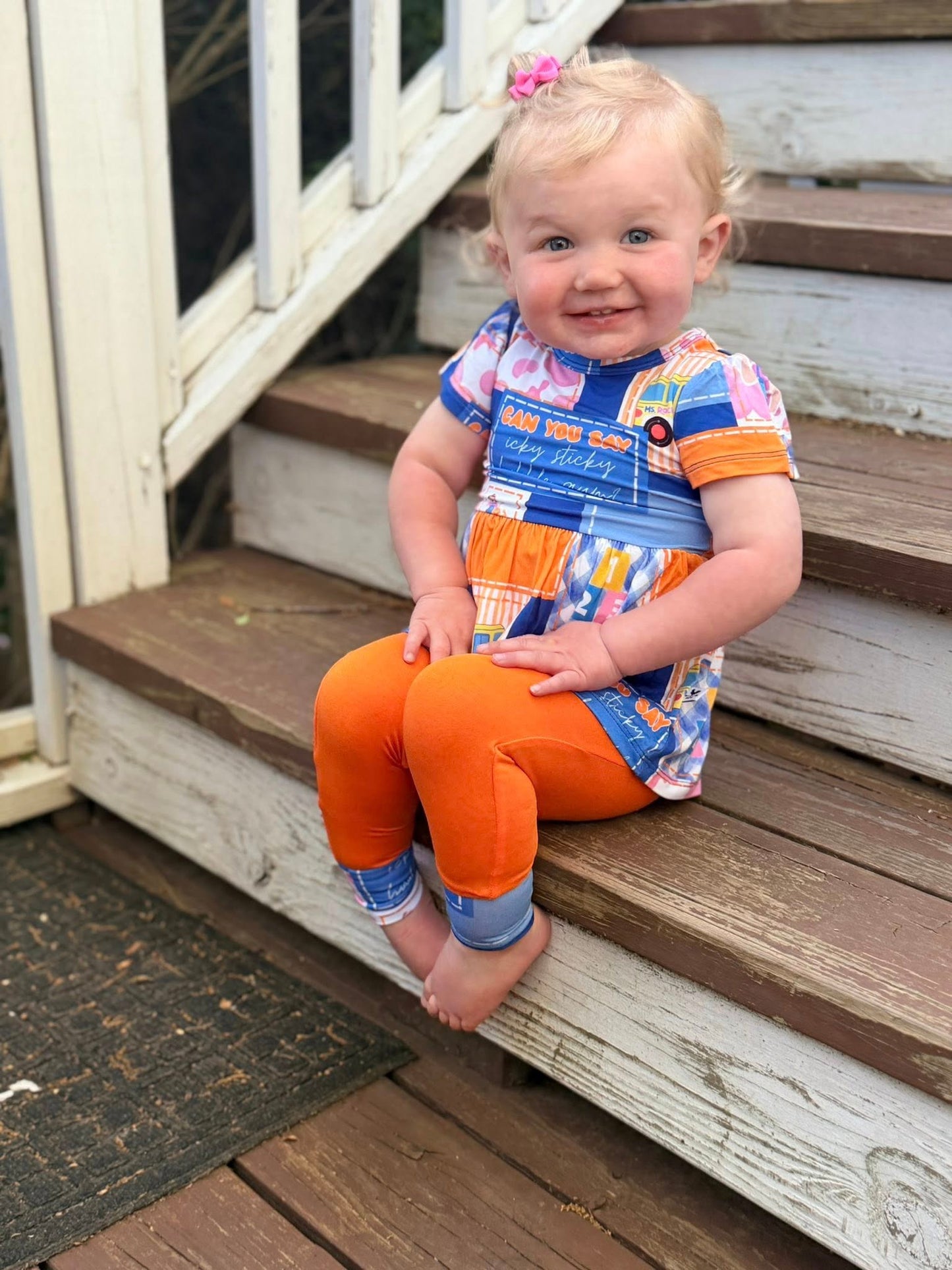 Favorite Teacher Short Sleeve and Pants Peplum Set