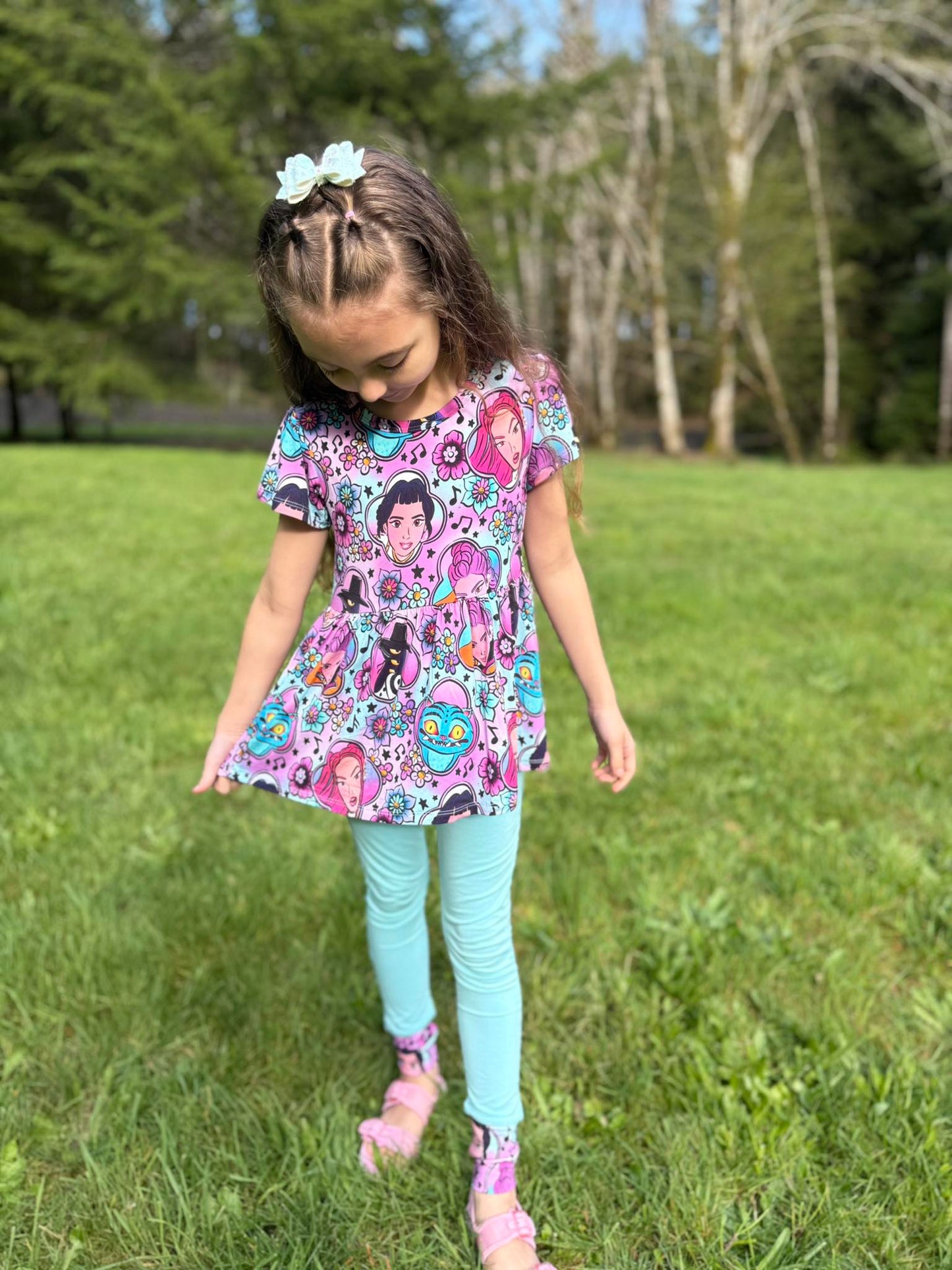 Huntrix Takedown Short Sleeve and Pants Peplum Set