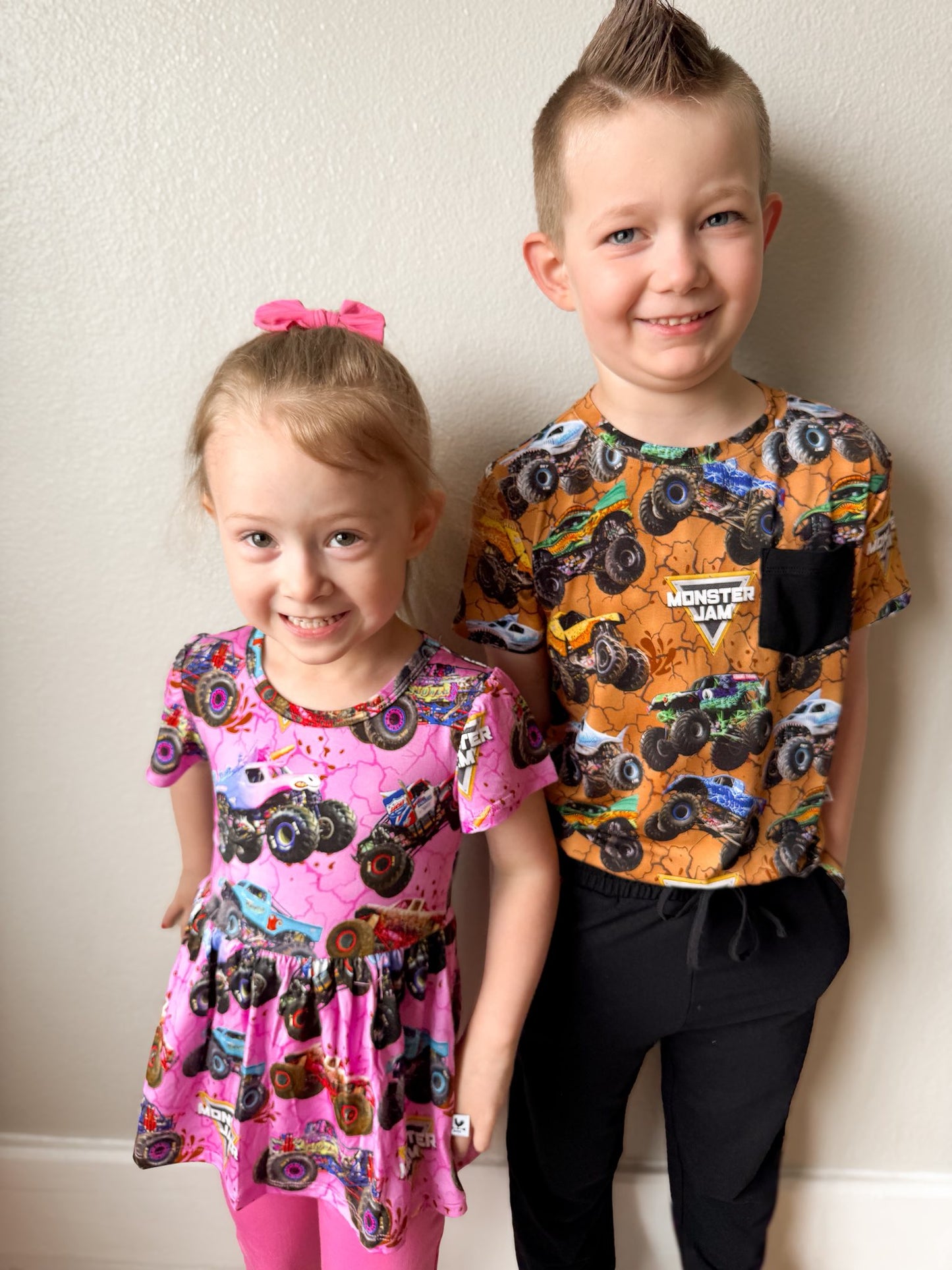 Glitter Smash Short Sleeve and Pants Peplum Set