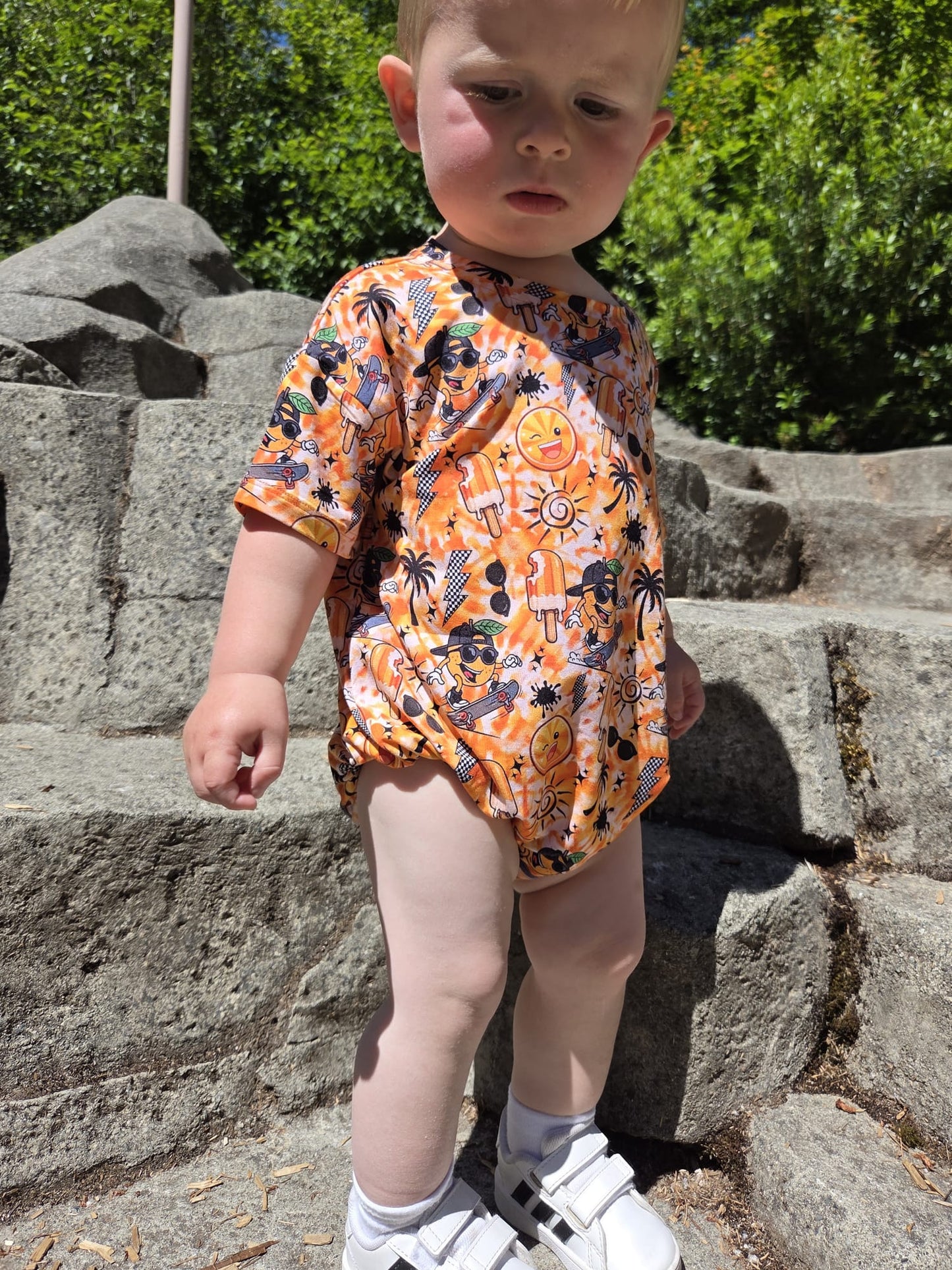 Orange Crush Bubble Romper