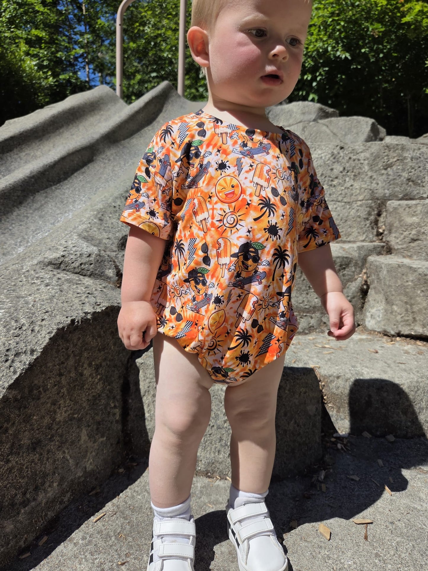 Orange Crush Bubble Romper