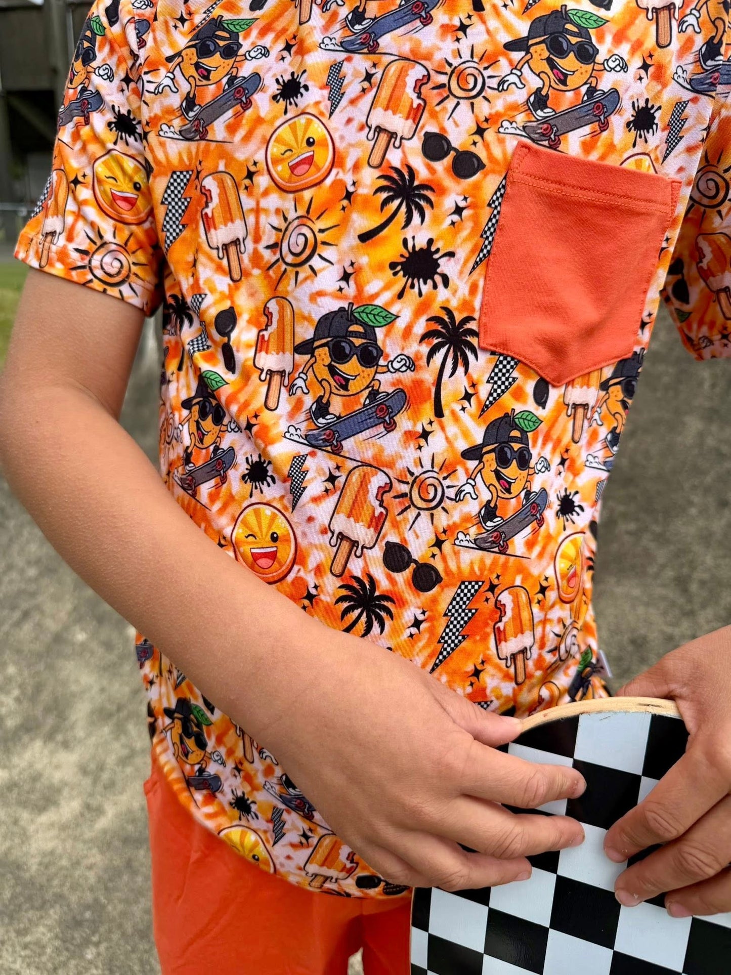 Orange Crush Short Sleeve and Shorts Daywear