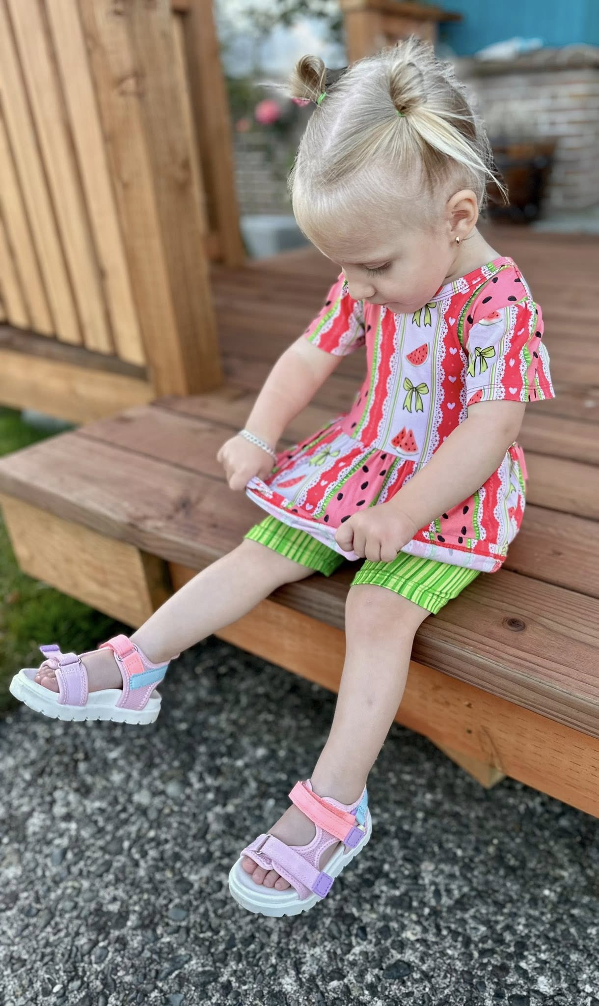 Watermelon Sugar Short Sleeve and Shorts Peplum Set