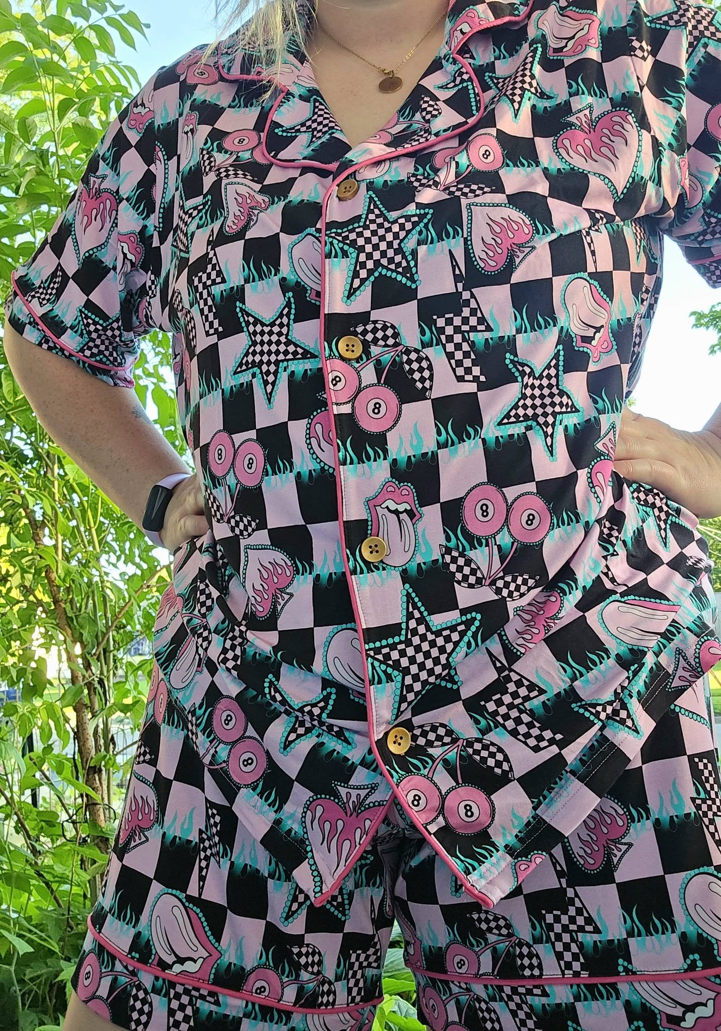 Cherry Bomb Women's Pajama Shorts Set