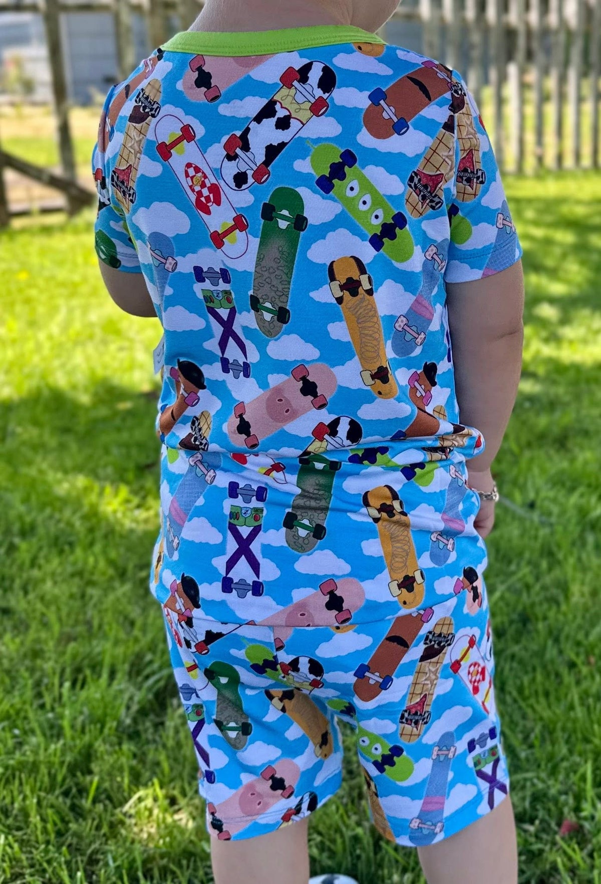 Board to Infinity Two-Piece Pajamas Short Sleeve and Shorts