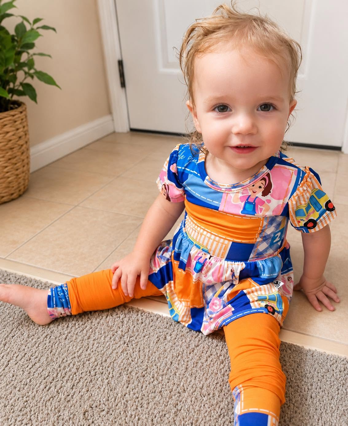 Favorite Teacher Short Sleeve and Pants Peplum Set