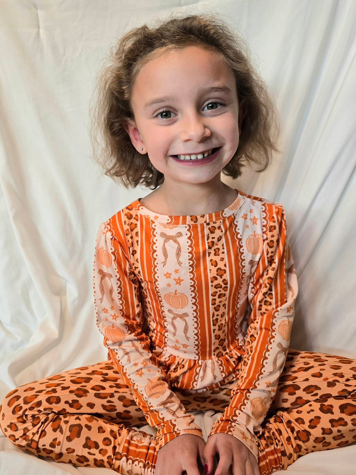 Wild Harvest Long Sleeve and Pants Peplum Set