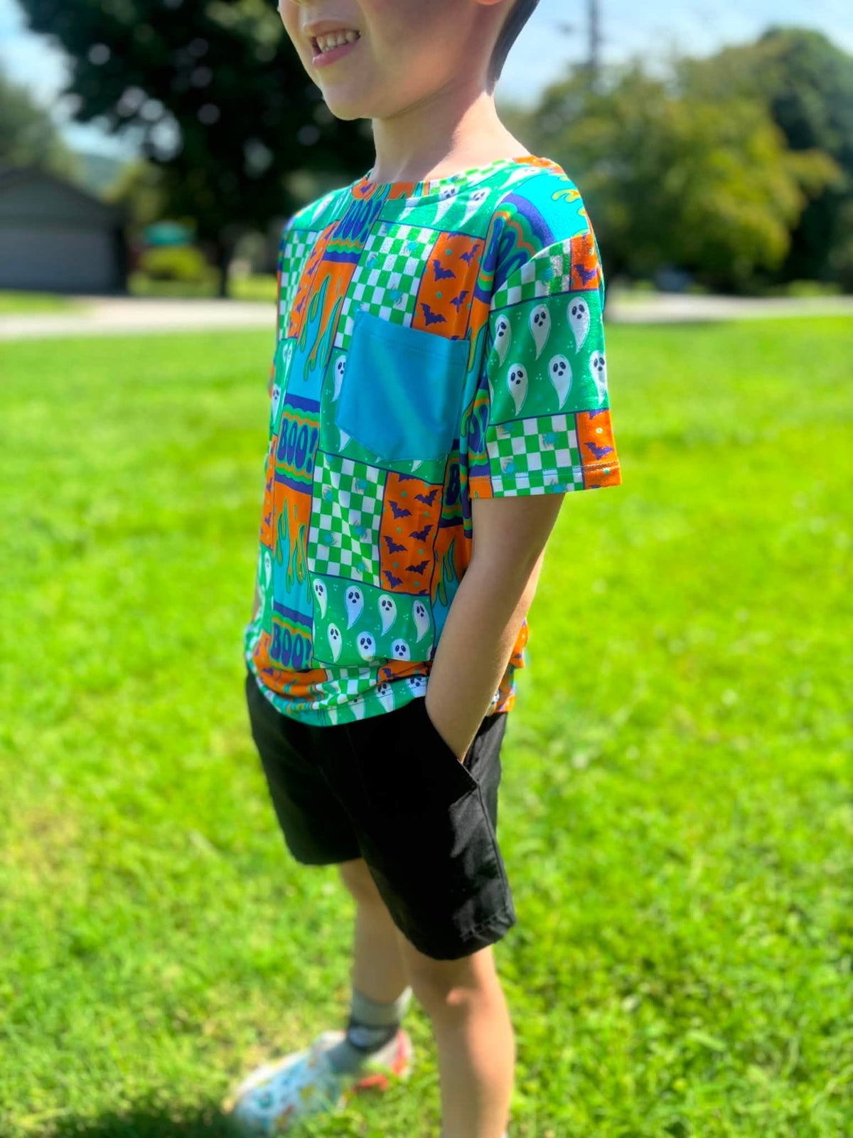 Boo Crew Pocket Tee Shirt