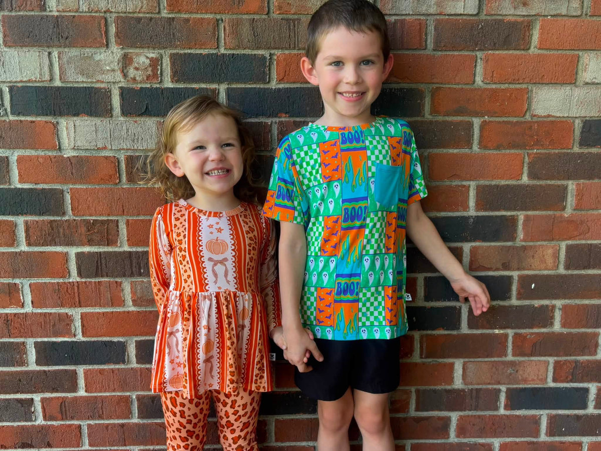 Wild Harvest Long Sleeve and Pants Peplum Set