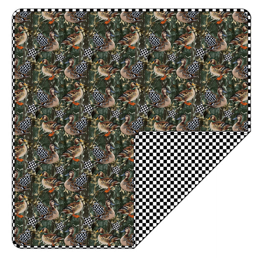 Checkin for Ducks 50x50 Double Layer Blanket