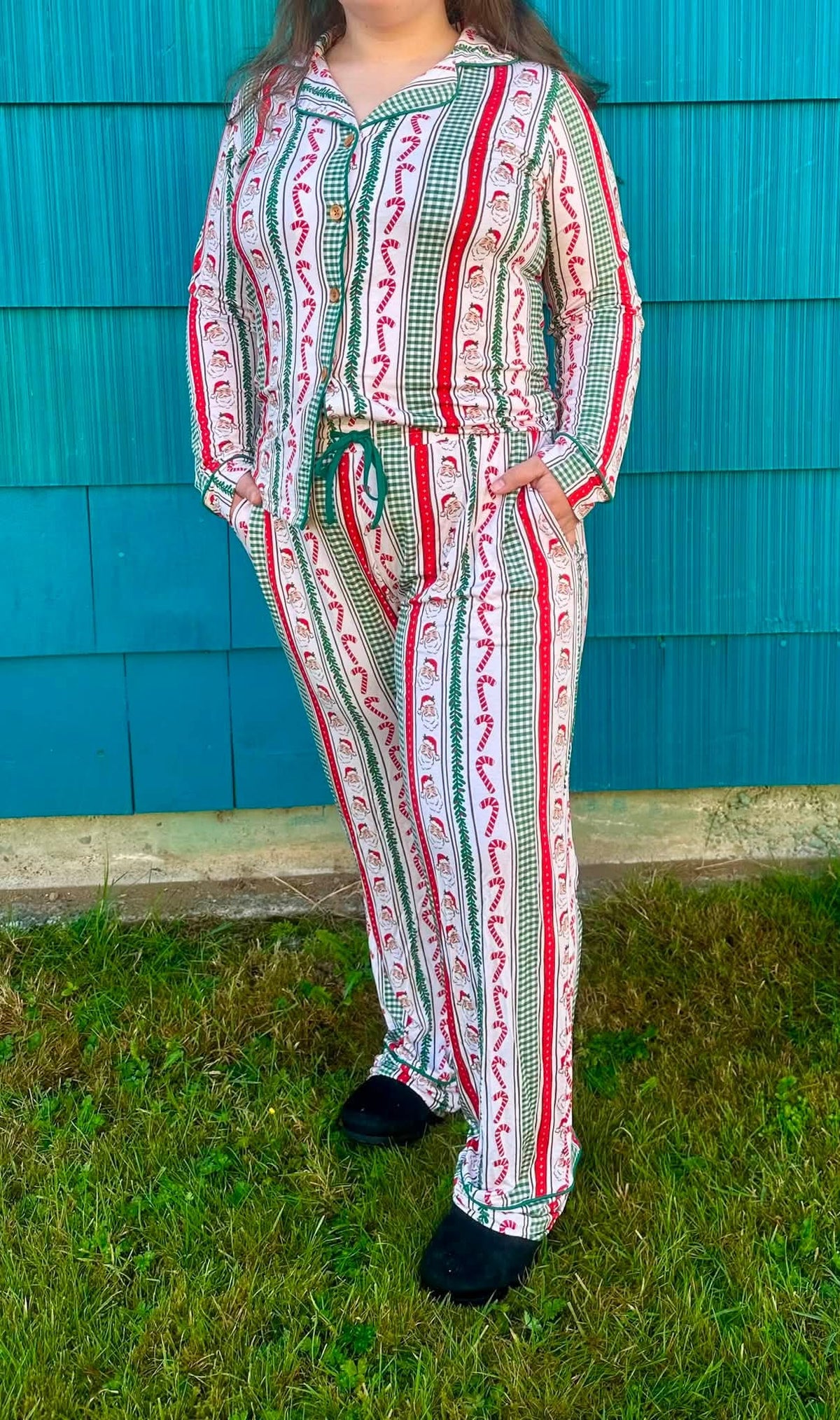 Candy Cane Lane Women's Long Sleeve and Pant Pajamas