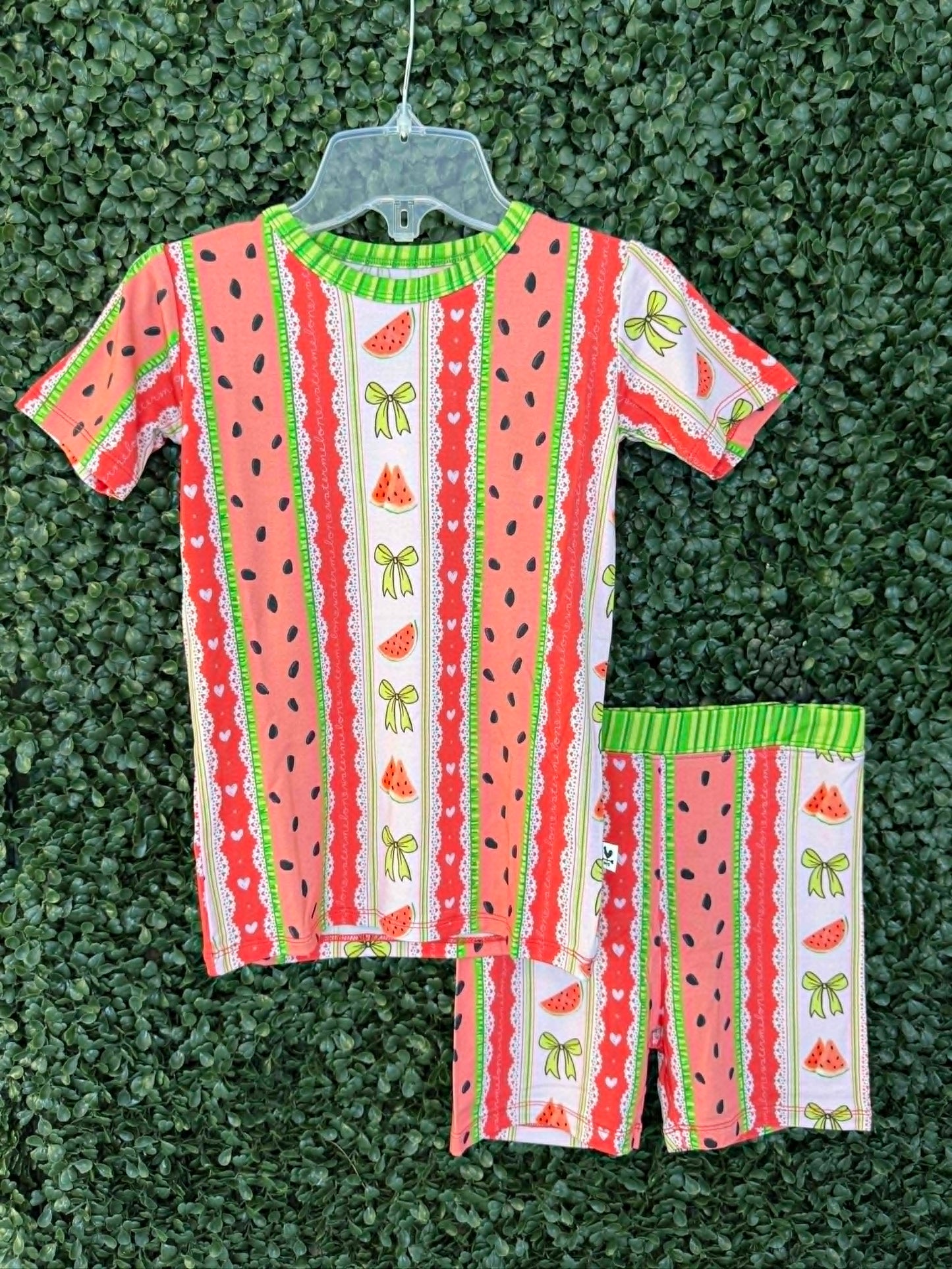 Watermelon Sugar Two-Piece Pajamas Short Sleeve and Shorts