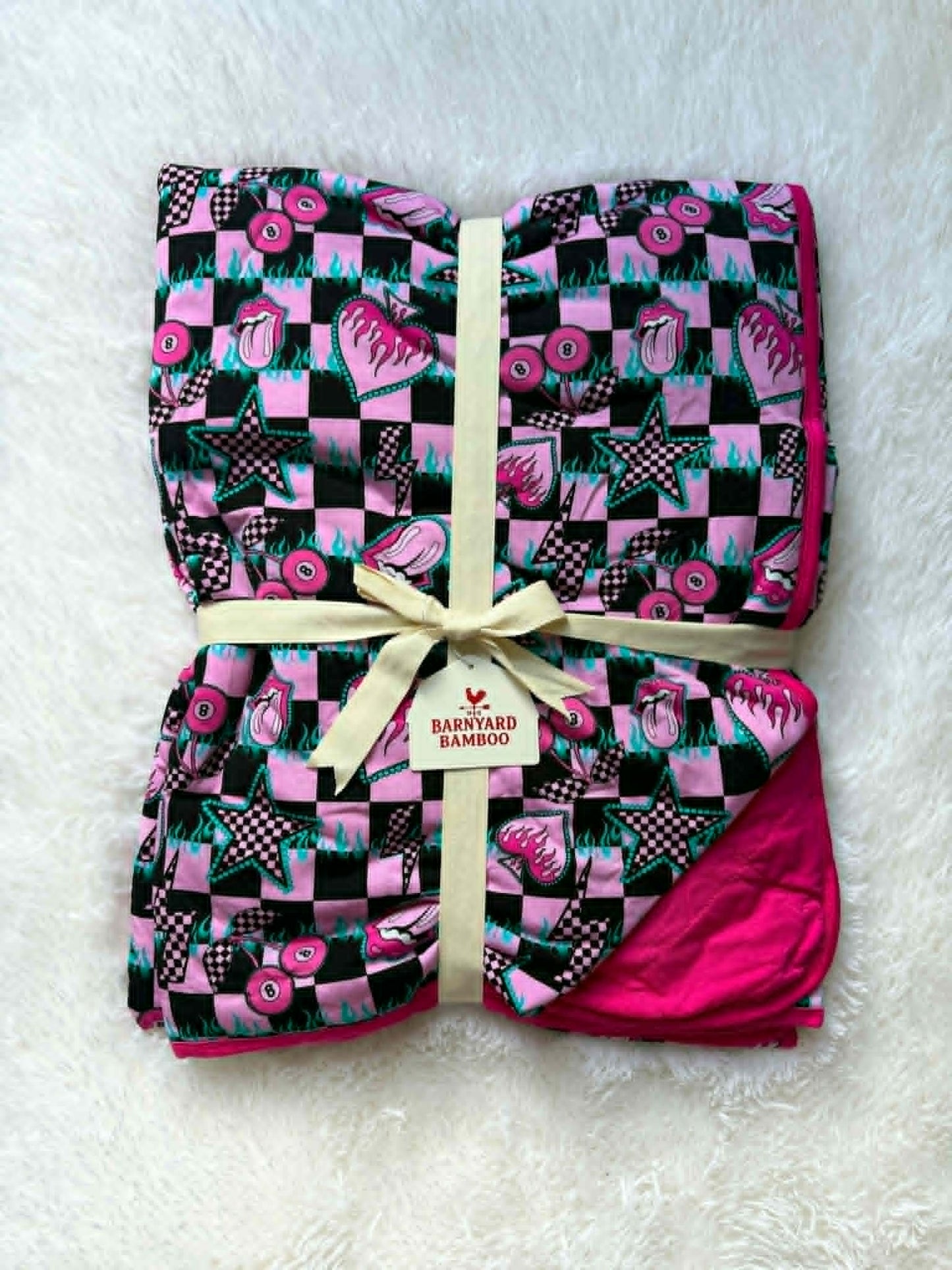 Cherry Bomb 65x85 Quilted Blanket