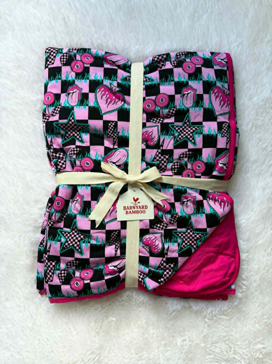 Cherry Bomb 60x85 Quilted Blanket