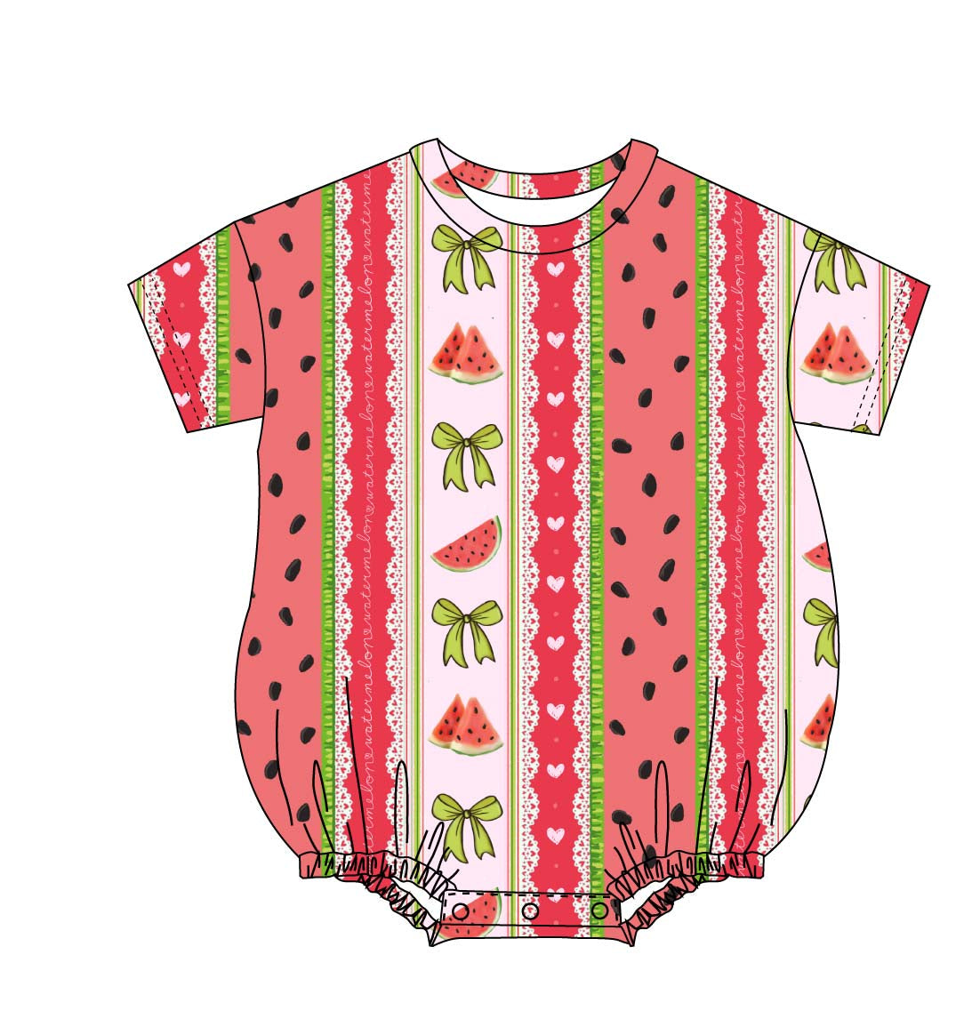 Watermelon Sugar Bubble Romper