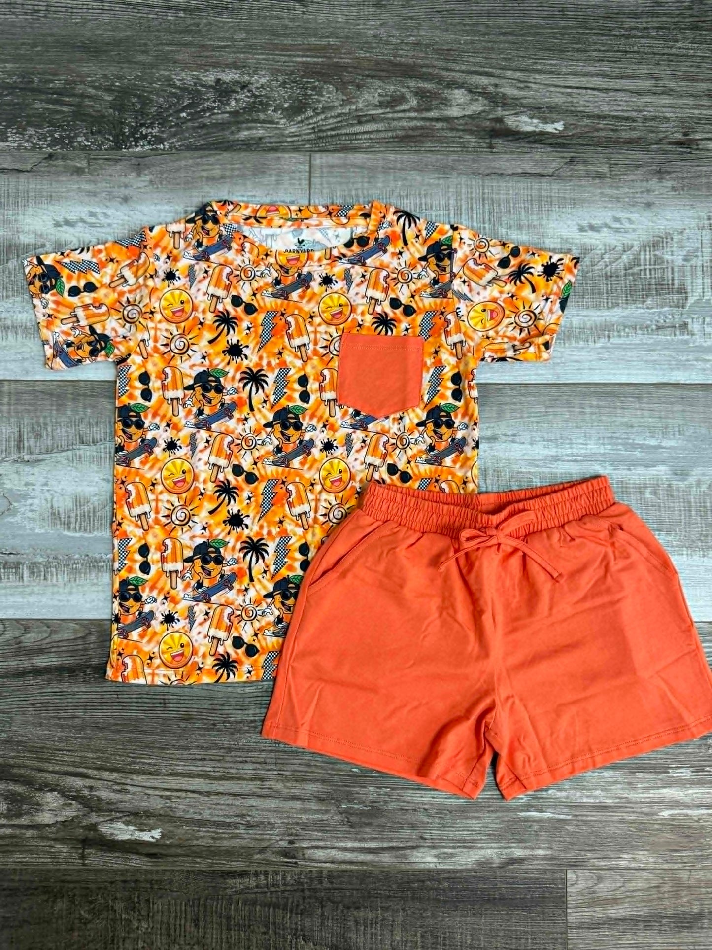 Orange Crush Short Sleeve and Shorts Daywear
