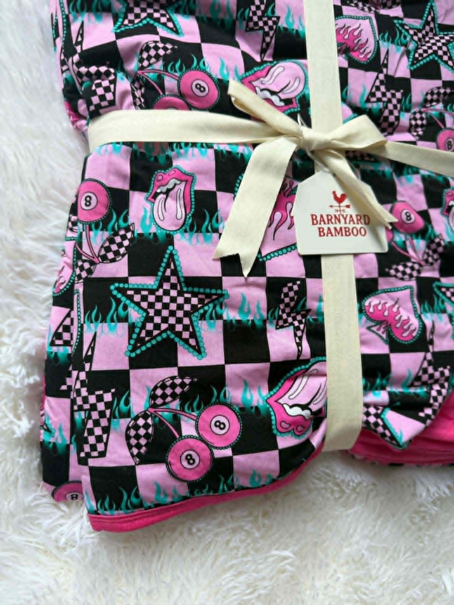 Cherry Bomb 65x85 Quilted Blanket